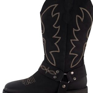 Stylish Black Embroidered Western Boots. New without tag